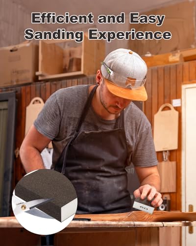 Rocaris 12 Pack Sanding Blocks, Washable and Reusable Sanding Sponge Fine Coarse for Wood and Drywall 60, 80, 100, 120, 180, 220 Grit