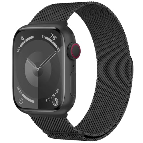 ZALAVER Metal Band Compatible with Apple Watch Bands 38mm 40mm 41mm 42mm 46mm 44mm 45mm 49mm Women Men,Adjustable Magnetic Stainless Steel Mesh Strap for iWatch Ultra/Ultra 2,Series 10 9 8 7 6 5 4 3 2 1 SE
