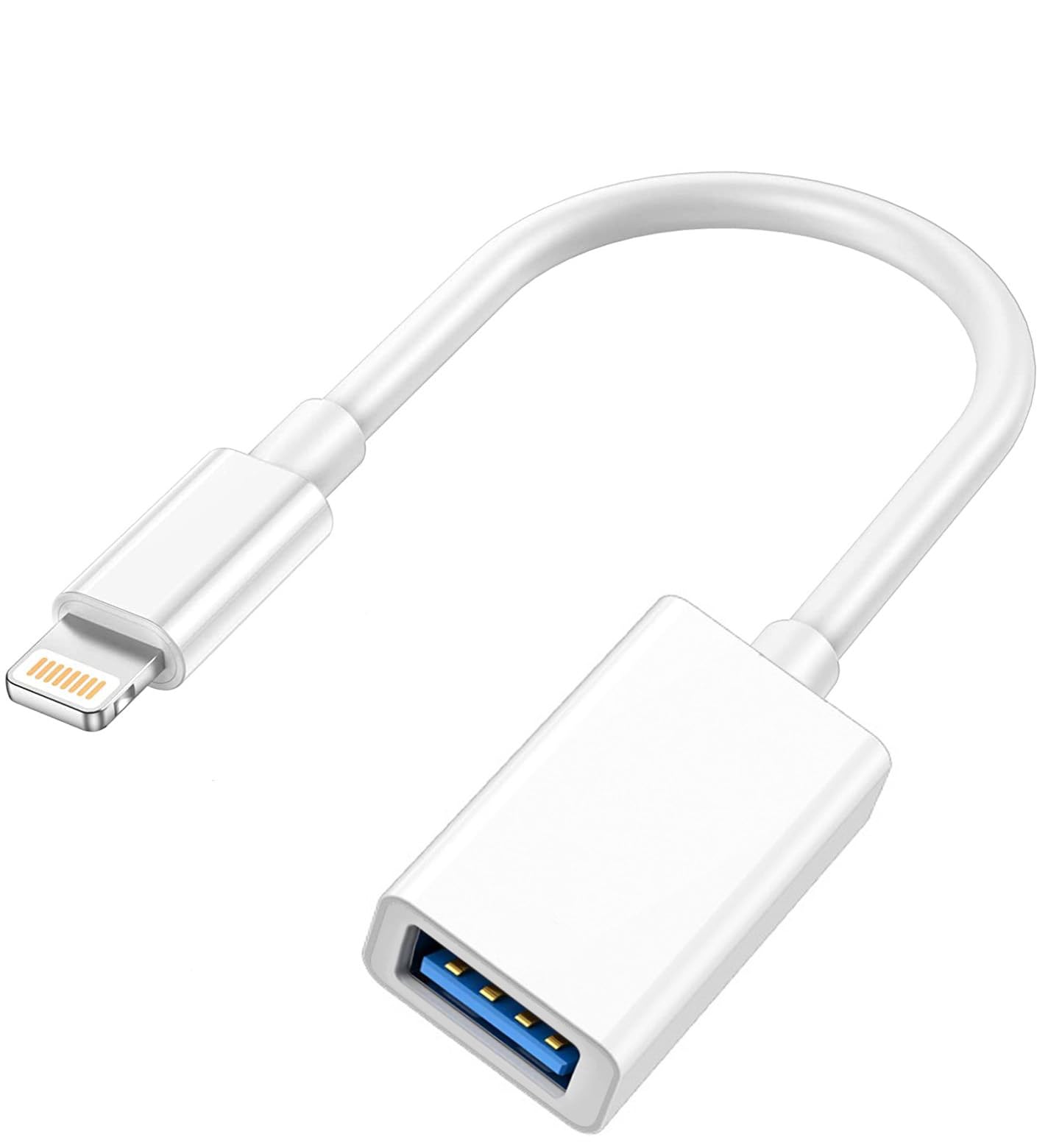Naiyal Lightning to USB Camera Adapter, Apple MFi Certified USB OTG Cable Converter for iPhone 14 13 12 11 Pro Max XS XR X 8 iPad, Support Camera, Card Reader, USB Flash Drive, MIDI Keyboard