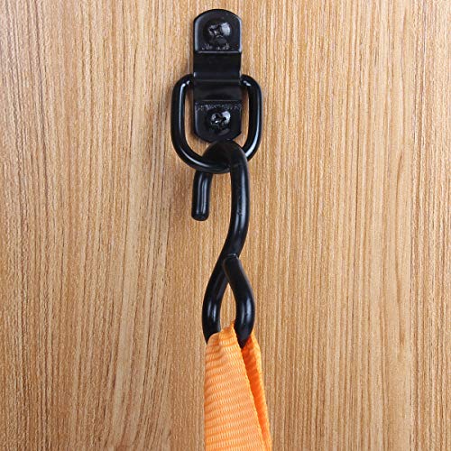 JCHL D Rings Tie Down Anchors Hooks for Trailer Truck Bed Bracket Enclosed Points Pickup Camper Surface Mount D-Ring Heavy Duty 1/4" 2400 Pound Capacity (10-Pack)