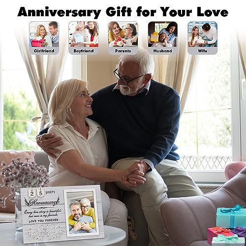 Wedding Photo Frames - Anniversary Picture Frame - Engagement Picture Frames,with Outstanding Sign "Every Love Story Is Beautiful But Ours Is My Favorite"1-99 Years Happy Anniversary Frame Gift