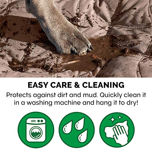 Furhaven Waterproof & Non-Slip King Size Mattress Cover Protector for Dogs & Cats, Washable, For Beds, Couches, & Car Seats - Quilted Twill Blanket Mattress Cover - Brownstone, Jumbo/King Size