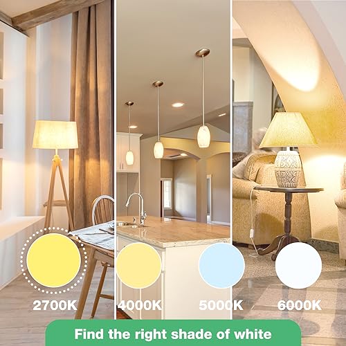 DEGNJU LED Light Bulbs Soft White 2700K, 60 Watt Equivalent LED Bulbs, A19 Standard Bulbs, 800 LM, 15000 Hours, E26 Base, Non-Dimmable, 8.5W White LED Bulbs for Bedroom Living Room, 12 Pack
