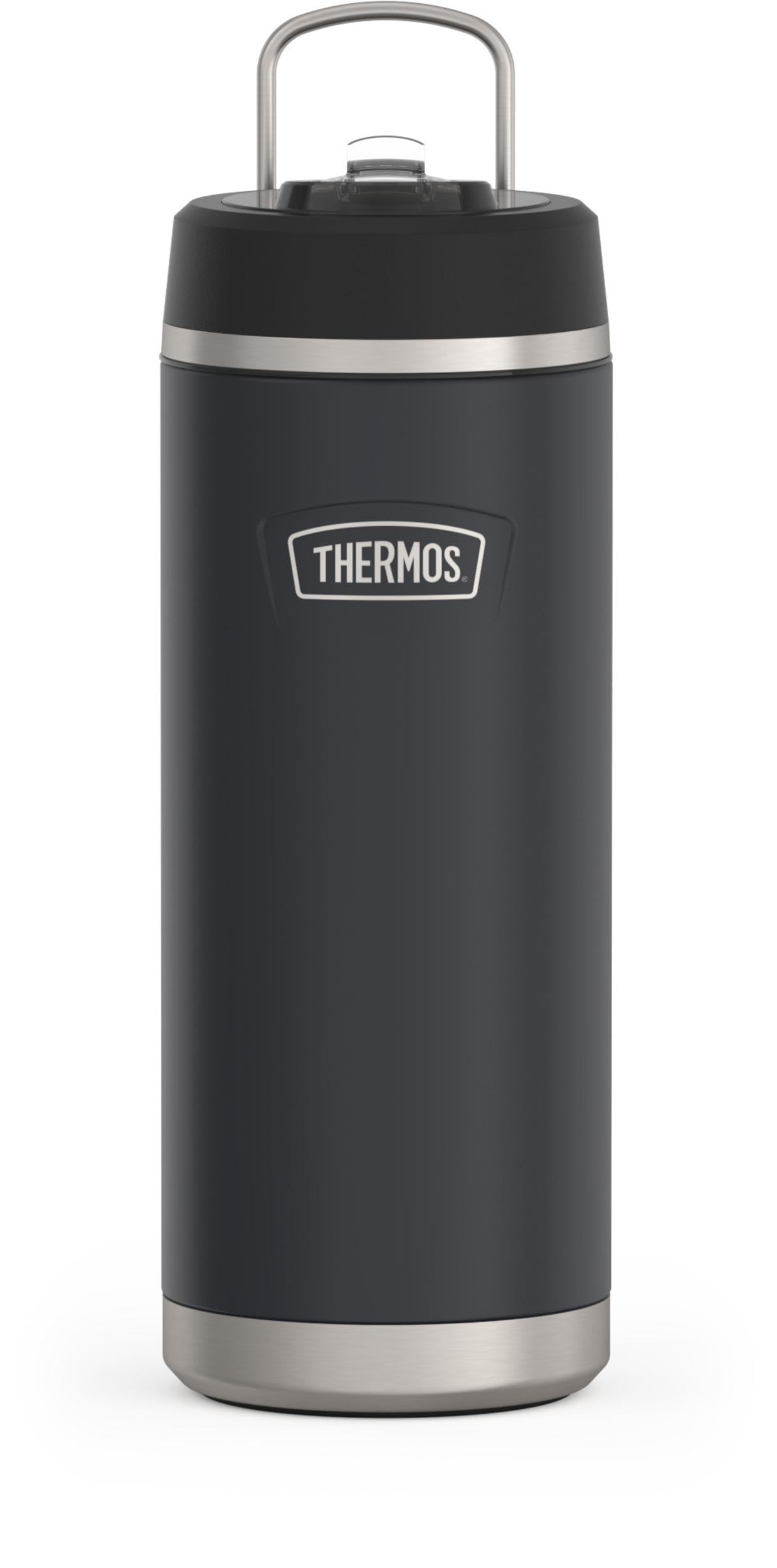 ICON SERIES BY THERMOS Stainless Steel Water Bottle with Straw Lid, 32 Ounce, Granite