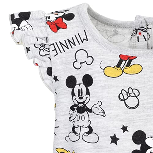 Disney Minnie Mouse Mickey Mouse Infant Baby Girls Sleeveless Romper Gray 18 Months