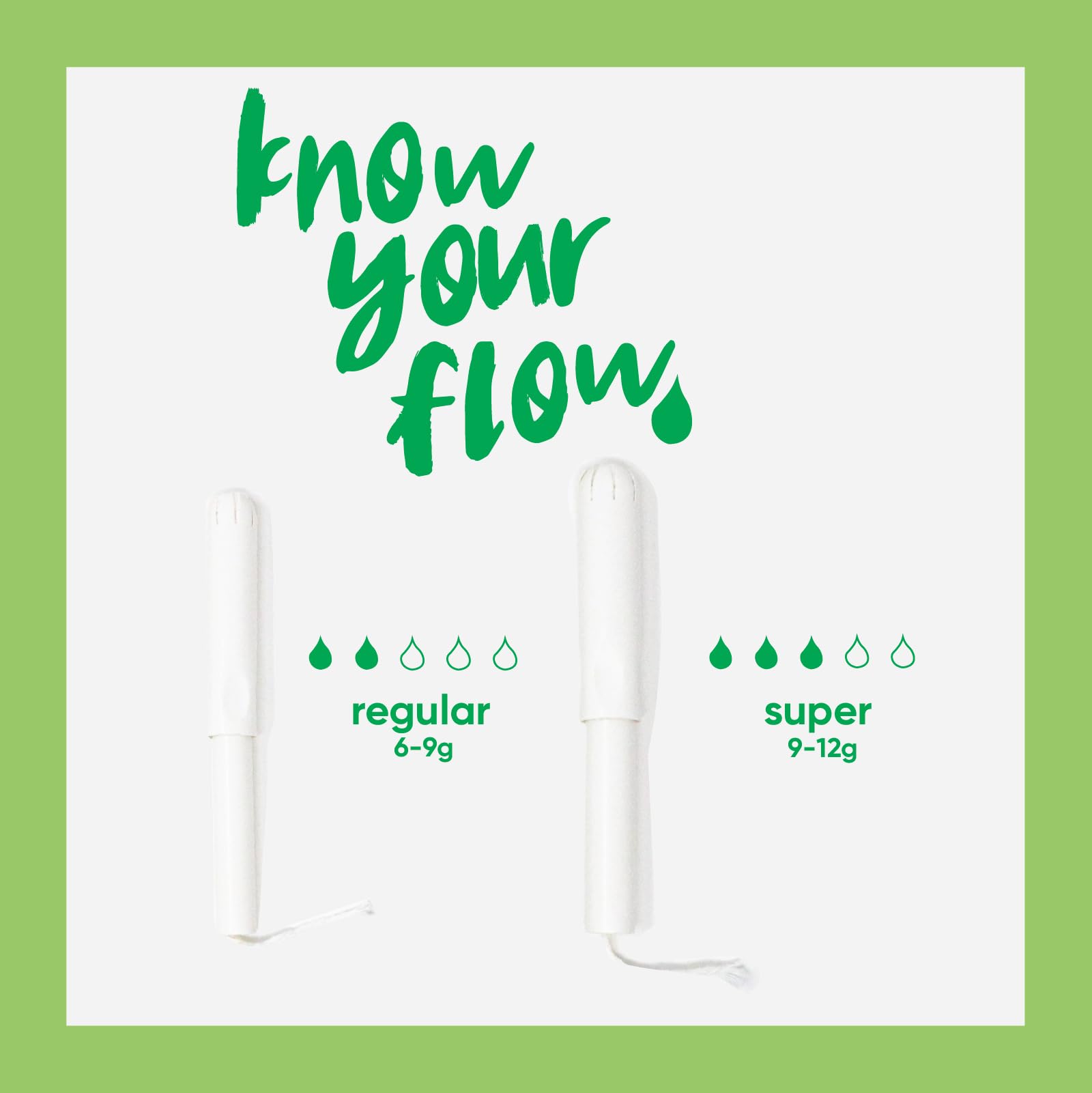 Oi Organic Tampons | Regular/Super Absorbency | 100% Certified Organic Cotton, Unscented | Cardboard Applicator | Leak Free, Easy Grip | 1x14 Super Pack, 1x16 Regular Pack (30 Count)