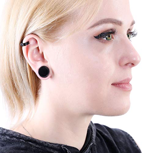 WBRWP 48pcs Ear Plugs Tunnels Stretching Expander-Kit Set : Acrylic Tapers and Plugs with Double O-Ring(14g-00g) & Soft Silicone Tunnels (8g-10mm) Ear Gauges Stretcher Colorful Point