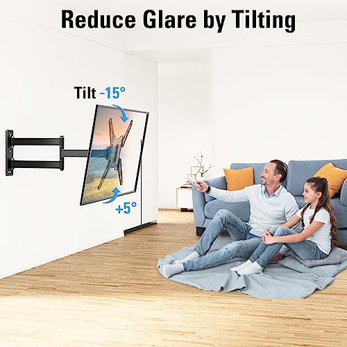 Mounting Dream Long Arm TV Wall Mount for Most 26-65 Inch TVs, 30 Inch Long Extension TV Mount Swivel and Tilt, Full Motion Wall Mount TV Bracket Fit Max VESA 400x400mm,Up to 99 lbs, MD2286-M