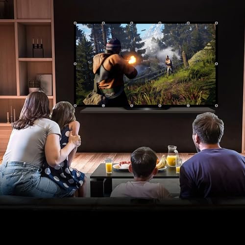 Projector Screen TOWOND 100 inch Projection Screen Indoor Outdoor Washable Anti-Crease 16:9 HD Rear Front Movies Screen for Home Theater Office