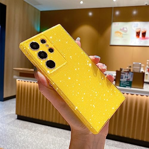OWLSTAR Compatible with Samsung Galaxy S23 Ultra Case, Cute Glitter Sparkly Bling Phone Cover for Women Girls (Sierra Blue)