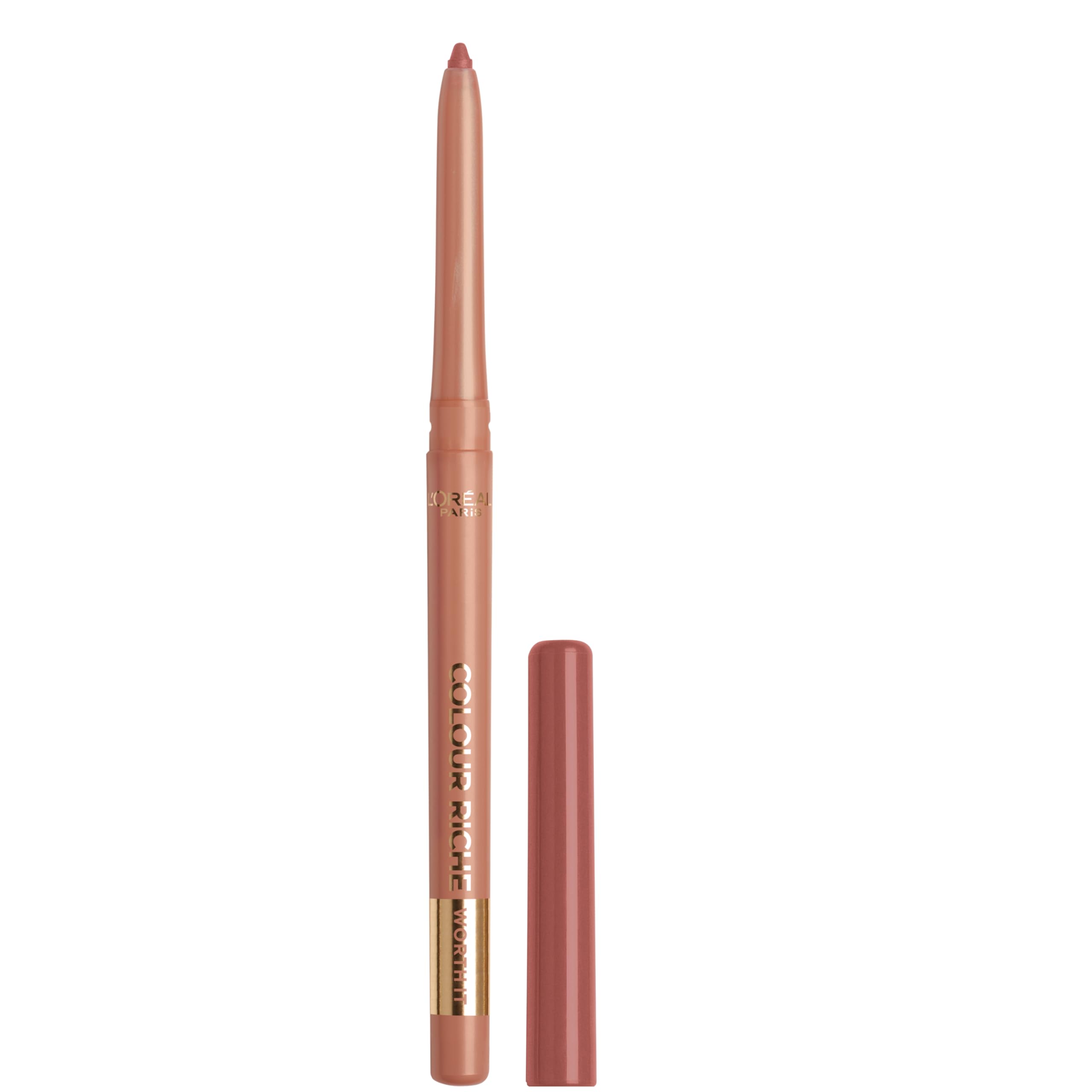 L’Oréal Paris Colour Riche Lip Liner Pencil, Creamy Lip Liner with Omega 3 and Vitamin E, 601 Worth It (Pinky Nude)