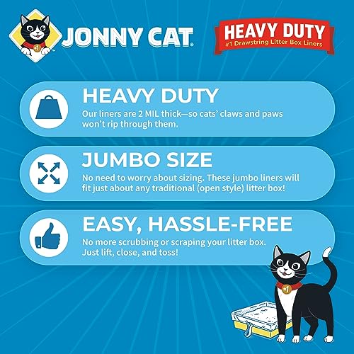 Jonny Cat Heavy Duty Litter Box Liners, Jumbo, 5ct