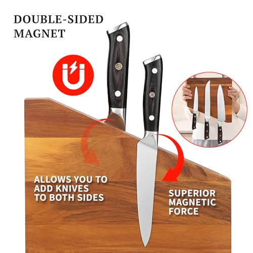 Magnetic Knife Block Without Knives,Magnetic Universal Stands with Strong Enhanced Magnets Strip Kitchen Storage Cutlery Large Organizer ，Knife Holder for Kitchen Organizer