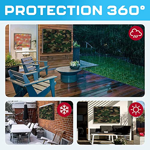 Outdoor TV Cover 22-24 Inch | Waterproof and Weatherproof TV Covers | Outdoor TV Enclosure | Smart Shield TV Screen Protector for Outside TV | Cover for Moving | TV Display Protectors – Beige