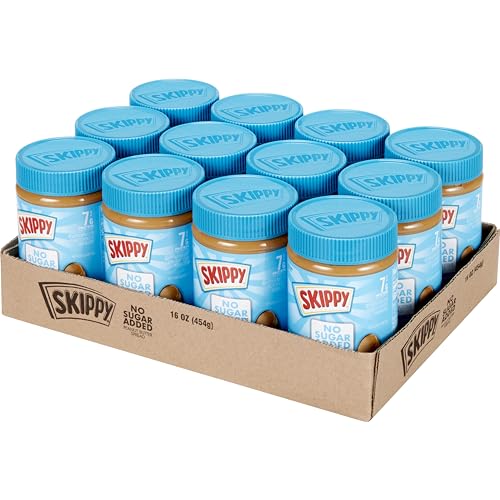 SKIPPY, Peanut Butter Spread, Creamy 16 oz (12 Pack)