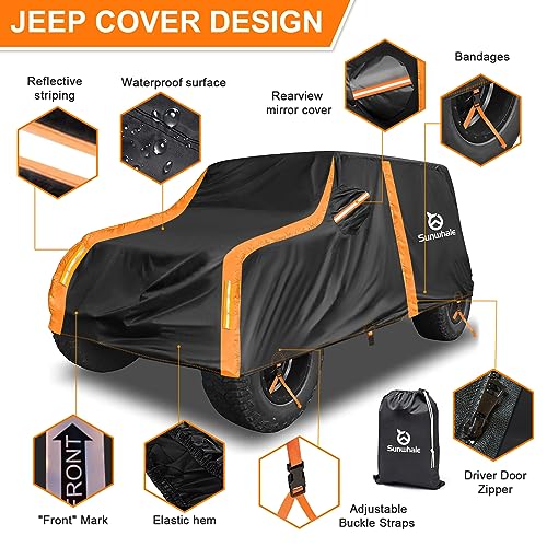 Sunwhale Sedan Car Cover Waterproof All Weather Protection Full Car Covers Dustproof Snowproof UV Protection Windproof Outdoor Indoor Universal Fit for Sedan