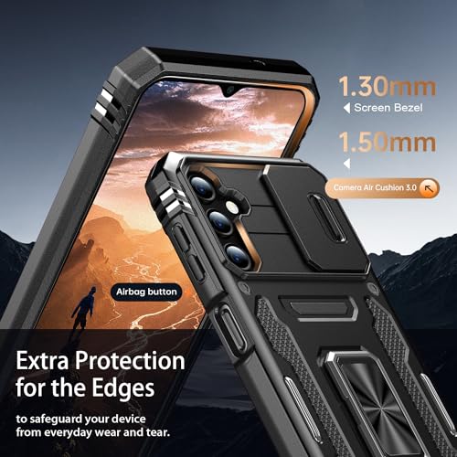 FUNMIKO for Samsung Galaxy S21 Plus Case with Upgraded Sliding Camera Lens Cover and Strong Magnetic Kickstand - Military-Grade Shockproof Protective Phone Case 6.7" for Women Girls - Rose Gold