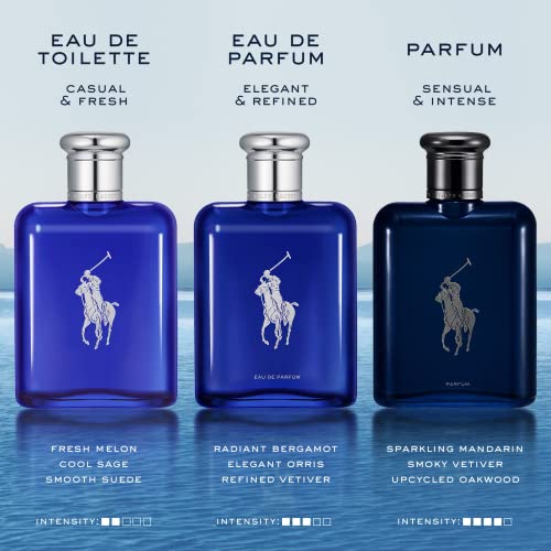 RALPH LAUREN FRAGRANCES Polo Blue - Eau de Parfum - Men's Cologne - Aquatic & Fresh - With Citrus, Bergamot, and Vetiver - Medium Intensity - 4.2 Fl Oz