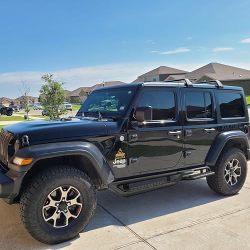 SMANOW Running Boards Compatible with 2018-2024 Jeep Wrangler JL 4 Door. Wrangler JL Running Boards Step Bars and Black Side Steps Step Bars.