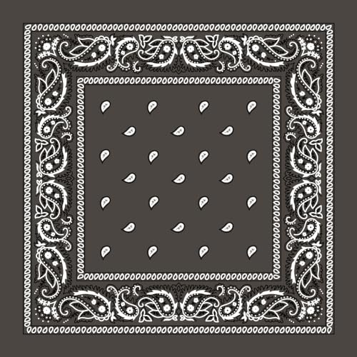 Orange Paisley Bandana - 3pcs