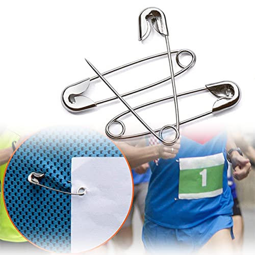 NiftyPlaza Extra Large 2 inch Safety Pins - Heavy Duty Large Safety Pins, Silver Safety Pins, Safety Pin 2 inch, 2 inch Safety pins Bulk, Diapers, Laundry, Hijab Rust Resistant (100 Safety Pins)