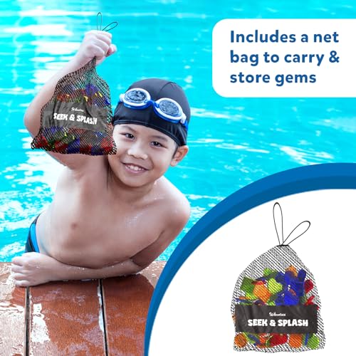 Skillmatics Seek & Splash Diving Gem Toys - Underwater Search and Find Game, Perfect for Swimming Pool & Summer Fun for Kids, Gifts for Boys & Girls Ages 6, 7, 8, 9 & Up