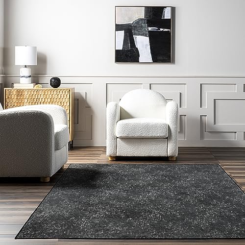 nuLOOM Elspeth Casual Faded Machine Washable Accent Rug, 3x5, Navy