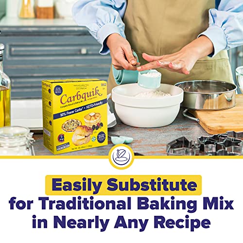 Carbquik Biscuit & Baking Mix (3 lb) Mix for Keto Pancakes, Biscuits, Pizza Crust, Bread, and More - Keto Food - No Sugar - Low Carb - Nut Free - Quick and Easy Keto Friendly Substitute for Traditional Baking Mix (2-Pack)