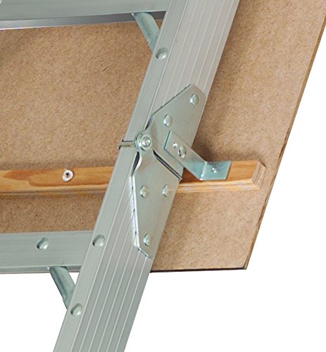 Louisville Ladder AA2210 Elite Aluminum Attic Ladder, 375 Pound Load Capacity, 22-1/2 x 54"