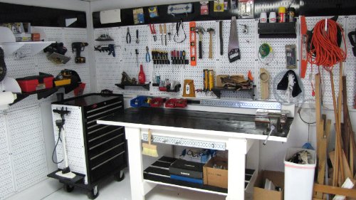 Wall Control Pegboard 32in x 16in White Metal Pegboard Tool Board Panel