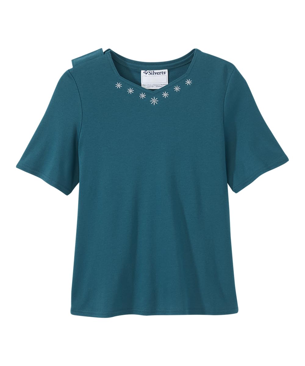 Women’s Open-Back Adaptive Diamond T-Shirt - Ocean LGE
