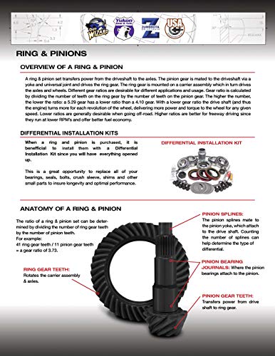 Yukon Gear & Axle (YG GM8.2-355) High Performance Ring & Pinion Gear Set for Differential, gm 8.2 in 3.55 ratio