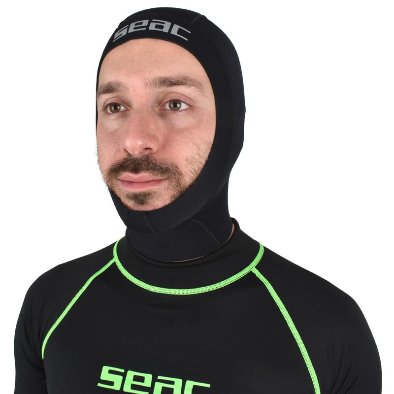 Seac Wetsuit Hood Standard Mens'-Ladies' 3mm Quality Neoprene - Scuba Diving, Snorkeling