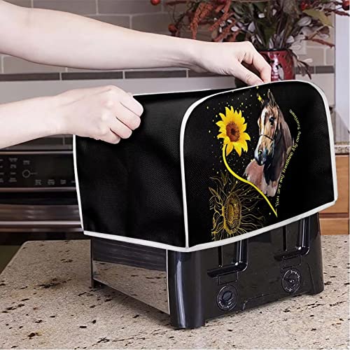 doginthehole Funny Toaster Cover 2 Slice, Colorful Dots Microwave Toaster Oven Cover for Kitchen Appliance Dust Cover Bread Toaster Oven Cloth Cover