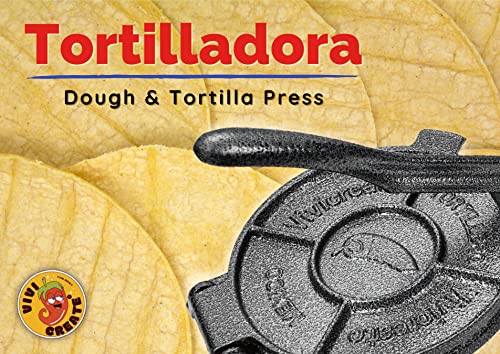 Vivicreate Tortilla Press,Tortilla Maker, Dough Press,Flour Tortilla press, Rotis Press, Quesadilla,Tortilla Makers (7.5 inch)