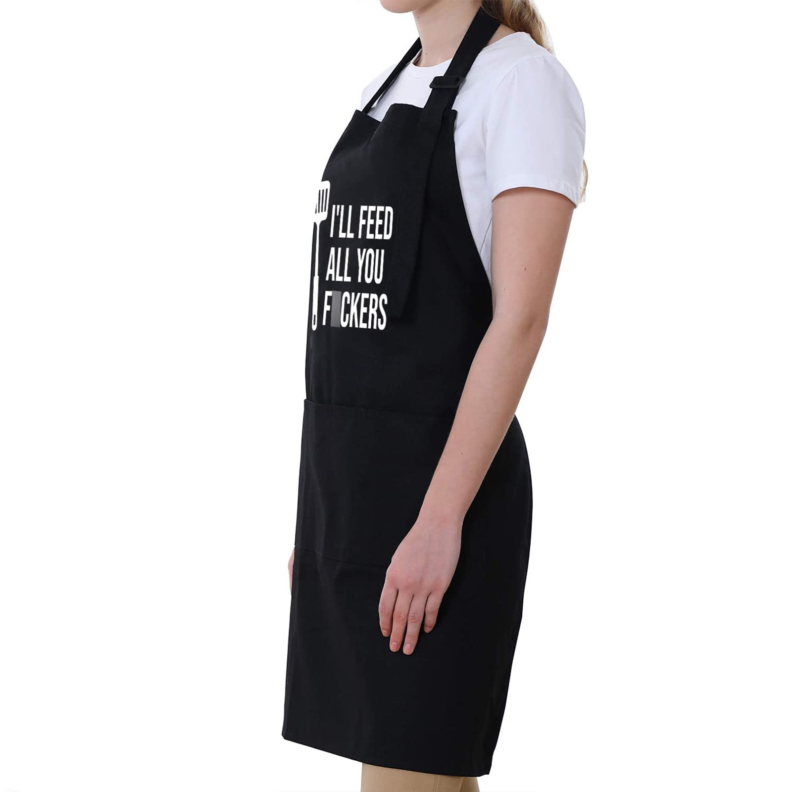 Miracu Funny Cooking Aprons for Men Women - Dad Gifts, Funny Gifts for Men Mom - Fathers Christmas, Birthday Gifts for Dad Step Dad Brother Boyfriend Husband - Cool BBQ Grilling Chef Apron for Men