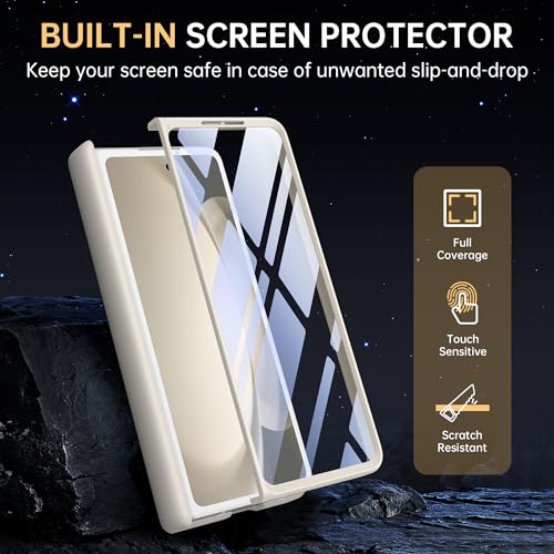 MOBOSI for Z Fold 5 Case Magnetic Hinge Coverage Protection, [Compatible with Magsafe], Galaxy Z Fold 5 Case Front Screen Protector, Shockproof Full Body Phone Case for Samsung Galaxy Z Fold 5, Black