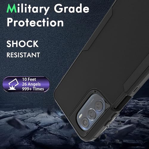 for Moto G Stylus 2022 5G Case,(Not for 4G Version) HD Screen Protector,Military Grade Drop Protection, Heavy Duty Durable Sturdy Shockproof Phone Case ，Black