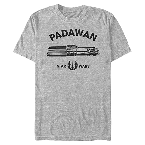 Star Wars Big & Tall Padawan Men's Tops Short Sleeve Tee Shirt, Athletic Heather, Large