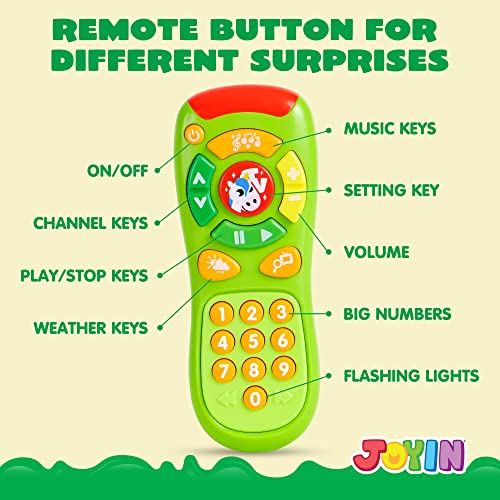 JOYIN Baby Toy Phone, Remote and Smartphone with Music, Fun Learning Musical Toys for Babies, Kids, Boys or Girls, Holiday Stocking Stuffers, Birthday and Kids Christmas Toys Gifts