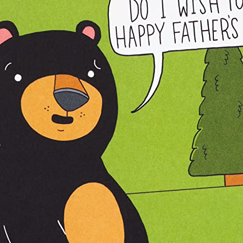 Hallmark Shoebox Pack of Funny Fathers Day Cards, Bear in the Woods (6 Cards with Envelopes for Dad, Son, Brother, Grandpa, Friend, Anyone)