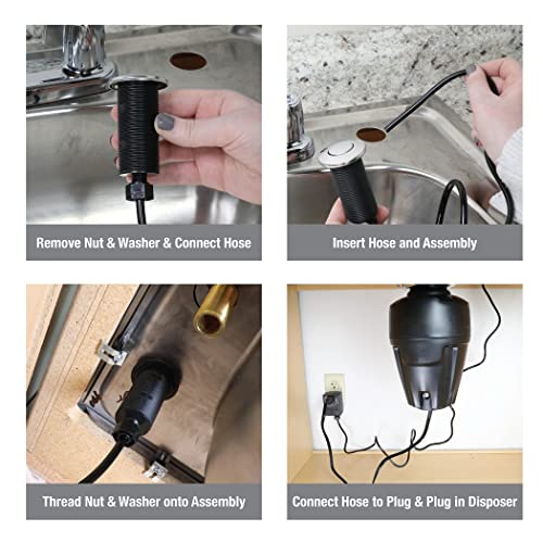 Danco 12037 Sink Top Mount Air Switch, No Size, Matte Black