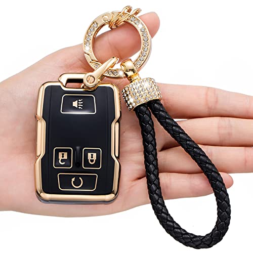 LCXJMWKL for Chevrolet/GMC Key Fob Cover, Compatible with Chevy Silverado Colorado/GMC Sierra and Suburban Tahoe
