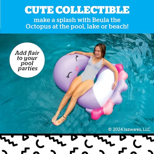 BigMouth x Squishmallows Original Large Inflatable Pool Float, Swim Ring for Adults and Kids, Pool Party Supplies & Water Toys - Beula The Octopus