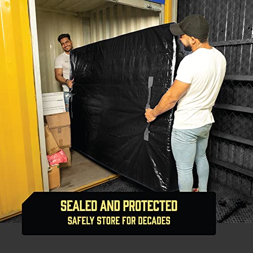 Mattress Bags for Moving with 8 Handles - Full Size - Extra-Thick Mattress Bag for Moving - Reusable Mattress Storage Bag - Mattress Cover for Moving with Zipper, Moving Mattress Bag Protector