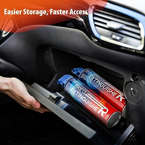 Fire Extinguisher, 6 in 1 Fire Extinguishers for the House, 680ml Portable Small Fire Extinguisher with Mount Bracket, A, B, C, K, Type Fire Spray for Kitchen, Truck, Car, Boat, Camping - 2 Pack