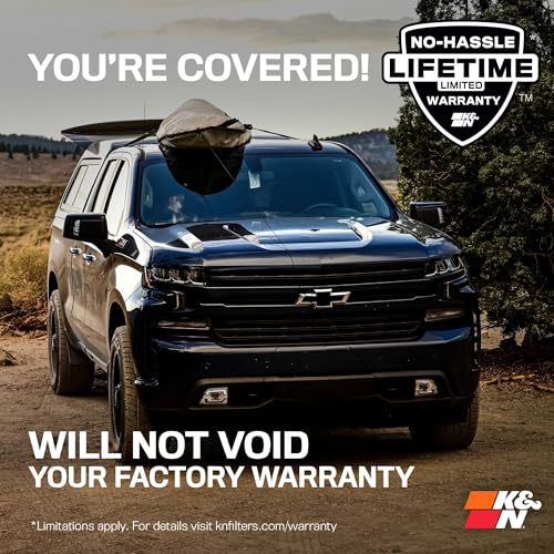 K&N Cold Air Intake Kit: High Performance, Guaranteed to Increase Horsepower: Fits 2019-2020 CHEVROLET Silverado 1500; 2019-2020 GMC Sierra 1500, 71-3110