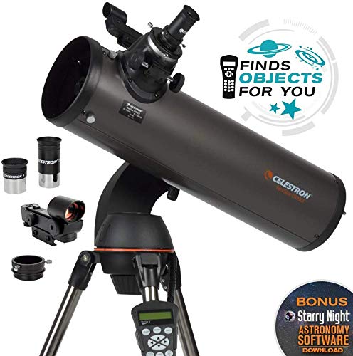 Celestron - NexStar 130SLT Computerized Telescope - Compact and Portable - Newtonian Reflector Optical Design - SkyAlign Technology - Computerized Hand Control - 130mm Aperture Grey