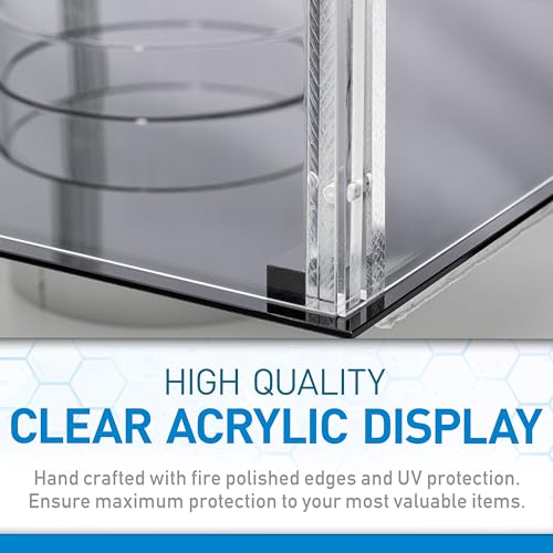 Franklin Sports Full Size Basketball / Soccer Acrylic Display Case – Magnetic Snap Together – Memorabilia – UV Protected – Sport Collectibles