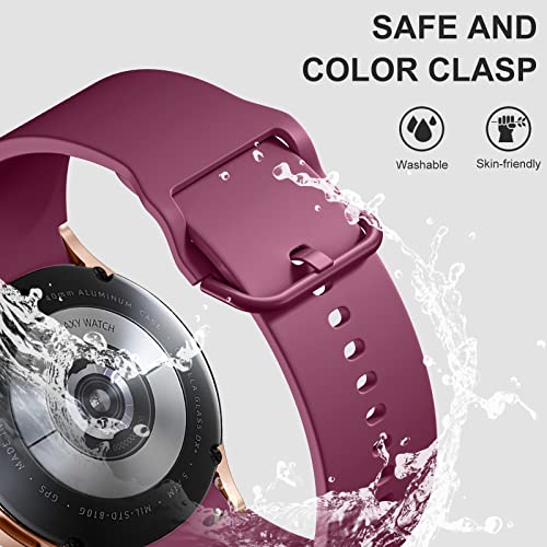 Lerobo 5 Pack No Gap Bands Compatible with Galaxy Watch 7/6/5/4 Band 44mm 40mm/Watch 5 Pro Band/20mm Soft Silicone Sport Strap for Galaxy Watch 6 4 Classic 46mm 43mm 47mm 42mm Replacement Women Men